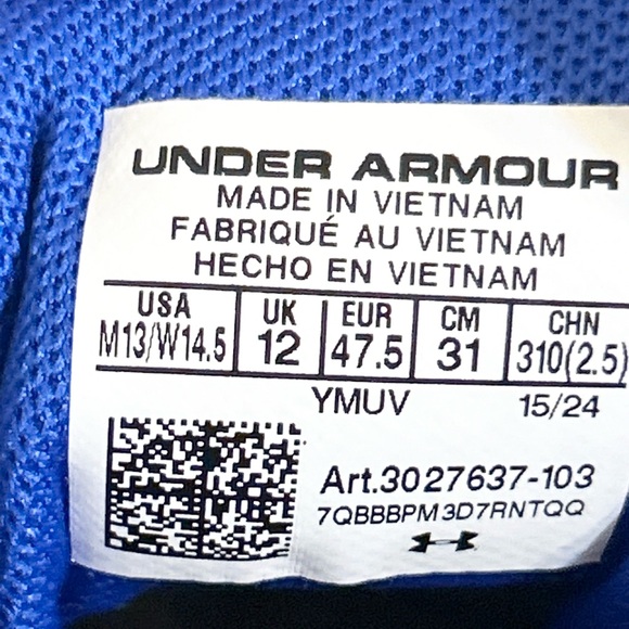 Under Armour Curry Flow 11 Blue/White size 13 MEN’S BASKETBALL SHOES - Picture 9 of 9